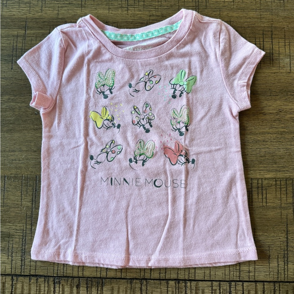DISNEY | Toddler Minnie Mouse Pink Short Sleeve
Tee - 18 Months